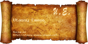 Utassy Emese névjegykártya